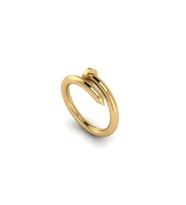 CARTİER ÇİVİ MODEL YÜZÜK GOLD RENK 925 AYAR GÜMÜŞ YÜZÜK