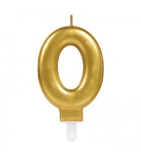 0 Rakam Mum Gold Renk (Karışık)