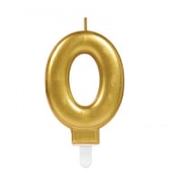 0 Rakam Mum Gold Renk (Karışık)