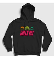 Presmono Unisex Siyah Band Green Day Kapüşonlu Sweatshirt 55459tt