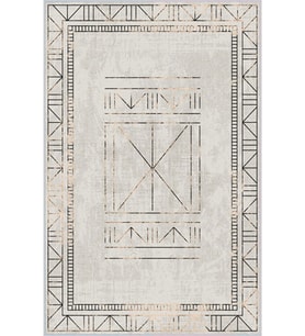 Eliana Home Baskılı, Yıkanabilir Kaymaz Taban Salon Halısı LNA1367-HT399 100x150 cm (Bej)