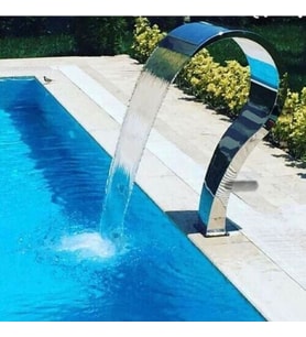 DEKOR HAVUZ 400X1000 mm Paslanmaz Kuğu Havuz Şelale AISI 316