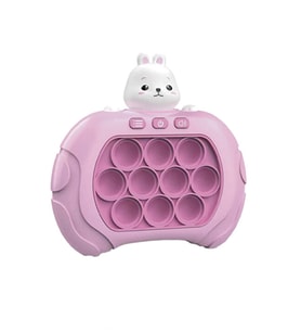 Sesli Işıklı Pop It Oyuncak Elektronik Popit Sevimli Ayıcık Oyun Konsolu (Pembe)