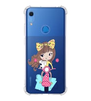 Huawei Y6s Uyumlu Köşe Korumalı Antişok Kapak Vespagirl Tasarımlı Şeffaf Silikon Kılıf