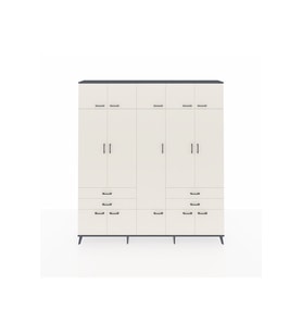 Arges Gardrop 11 Raflı 4 Çekmeceli 2 Askılı 220x30x243 Antrasit-Aytaşı