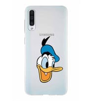 Samsung Galaxy A50s  Kapak Donald Duck Tasarımlı Şeffaf Silikon Kılıf