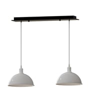 RİOLİGHT RETRO,VİNTAGE,RUSTİK BEYAZ ŞAPKALI 2XE27 METAL MASA ÜSTÜAVİZE UZUNLUK:60CM