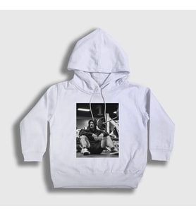 Presmono Unisex Çocuk Beyaz Grayscale Gym Spor Chris Bumstead Kapüşonlu Sweatshirt 358811tt (Beyaz)