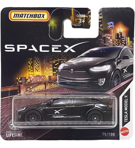 Matchbox - Tesla Model X - Mbx Spacex 75/100 - Hvn43 - Short Card - Siyah - Crew Transport Vehicle - (Çok Renkli)