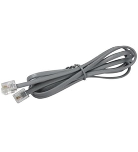 Powermaster PM-1277 Telefon Hat Kablosu Hazır 1.5 Metre 6P/2C Jack Soketleri Takılı Sabit Hat Telefon Kablosu
