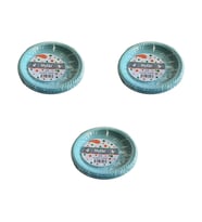 Roll-Up Kullan At Renkli Turkuaz Parti Davet Plastik Tabak - 22 Cm. - 25 Adetlik 3 Paket