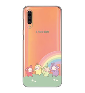 Samsung Galaxy A30S/A50/A50S Uyumlu Teletubbies Desenli Şeffaf Telefon Kılıfı