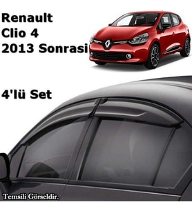 SUNPLEX Renault Clio 4 2013+ Spor Cam Rüzgarlığı 4 Parça