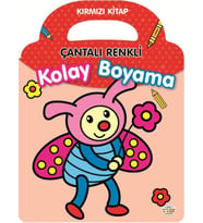 Çantalı Renkli Kolay Boyama- Kırmızı