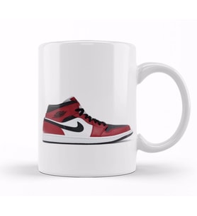 Air Jordan 1 Mid Chicago Toe Kupa Bardak Porselen
