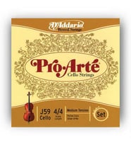 D'Addario J59 Pro-Arté Çello Tel Seti (4/4)  Naylon Özlü Sıcak Tonal Yapı Neme Karşı Yüksek Tolerans ve Geleneksel Ses Karakteri