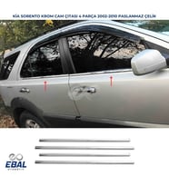 Kia Sorento Krom Cam Çıtası 4 prç P.Çelik 2002-2010 ARASI