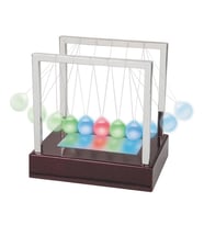Led Işıklı Newtons Balans Newton Beşiği Topları Bilye Büyük Boy (5343)