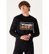 Wrangler W646H1001 Siyah Wrangler Baskılı Bisiklet Yaka Erkek Sweat