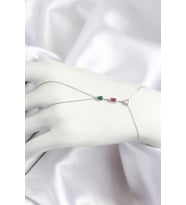 Pirinç Renkli Zirkon Taşlı Model Gümüş Renk Şahmeran