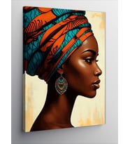 Kanvas Tablo Afrika Kadın Portresi