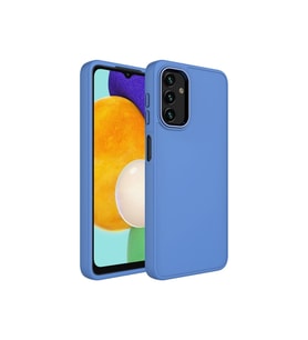 Samsung Galaxy A04S Uyumlu Kılıf Metal Çerçeve ve Buton Tasarımlı Silikon Zore Luna Kapak