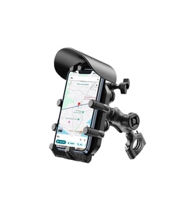 Gidon Bağlantılı Güneş Ve Yağmur Korumalı 360° Derece Ayarlanabilir Motosiklet Bisiklet Telefon Tutu