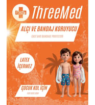 ThreeMed Alçı ve Bandaj Koruyucu - Çocuk Kol Su Geçirmez Her Islak Alanda Kullanım Kırık Bandaj gibi Durumlar İçin Banyo ve Duş Ürünü Alçı Bonesi