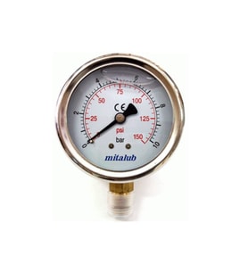 Mitalub Gliserinli Manometre Alttan Çıkışlı 100 Mm