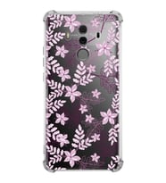 PrintiFy Huawei Mate 10 Pro Uyumlu Köşe Korumalı Floral Pudra Tasarımlı Şeffaf Silikon Kılıf