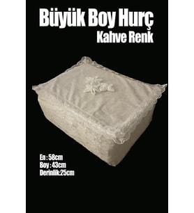 Çeyizlik Büyük Tek Hurç Çiçekli, Kadife Tek Hurç Çeyizlik Dantelli Hurç, Büyük Boy Hurç