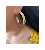 XUPING 14K BURGULU SUYOLU HALKA KÜPE-GOLD RENK ACR8521