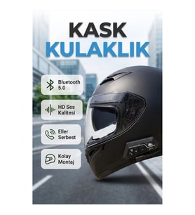 BT22 Bluetooth 5.0 Motosiklet Kask Kulaklığı Eller Serbest Müzik ve İnterkom Özellikli