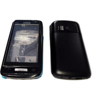 Nokia C6-01 Full Kasa Kapak Tuş Takımı Nokia C6-01 Uyumlu Siyah Renk Orta Kasa Ön Kapak Arka Kapak