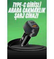 Type-c Girişli Araba Çakmaklık Şarj Cihazı 38w Oto Çakmaklık