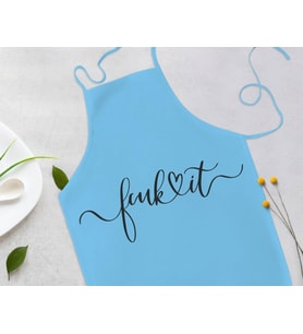 BK Gift Fcuk Tasarımlı Mavi Mutfak Önlüğü Aşçı Hediyesi, Arkadaşa Hediye-4