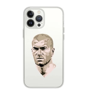 Iphone 15 Pro Uyumlu Zinedine Zidane Tasarımlı Şeffaf Telefon Kılıfı