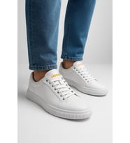 Erkek Spor Ayakkabı Rahat Yumuşak Taban Kaymaz Günlük Bağcıklı Sneaker LGF07 (Beyaz)