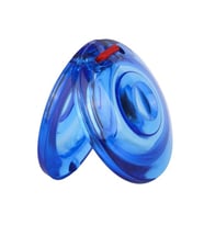Temel Plastik Kastanyet El Perküsyon Aleti Mavi 5.5 cm