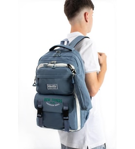 Ventis Unisex Kalemlikli Okul Çantası Lise Ortaokul 2'li Set Sırt Çantası 43*30 Cm Çok Cepli Vnt7-A