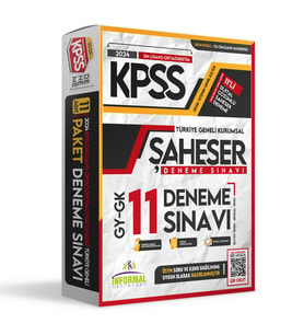 2024 KPSS GY-GK Ön Lisans-Ortaöğretim ŞAHESER Türkiye Geneli Kurumsal 11li D. Çö (Beyaz)
