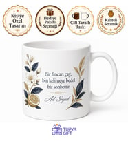 Earl Grey Temalı Baskılı Kupa Bardak Hediye Çay Severler İçin Özel Tasarım