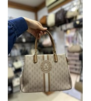 Monogram Desenli  Kadın El Çantası -930361 (Haki)