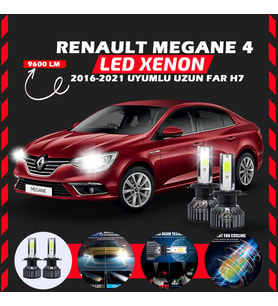 Renault Megane 4 2016-2021 Uzun Far Uyumlu Şimşek Etkili Led Xenon Pro Series H7