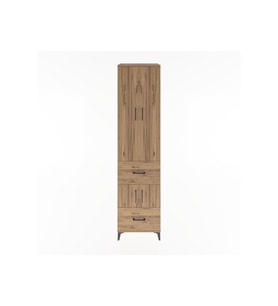 Hyperion Dolap 5 Raflı 2 Çekmeceli 4 Kapaklı 60x44x243 Çam-Çam