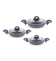 FMS G5001GLX Galaxy 6 Parça Granit Omlet Set Gri