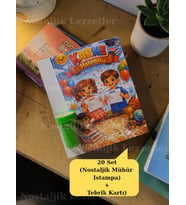Karne Hediyesi 20 Set Nostaljik Mühür (Istampa) ve Tebrik Kartı