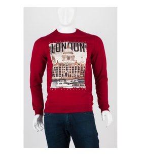 Londra Unisex Pamuklu Slim Fit Sweatshirt Large (Karışık)