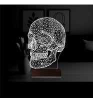 Luvivia Kuru Kafa İskelet 3D Lamba - Masa Gece Lambası