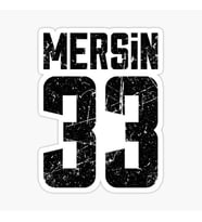 33 MERSİN Sticker Yapıştırma Oto Etiket 17cm